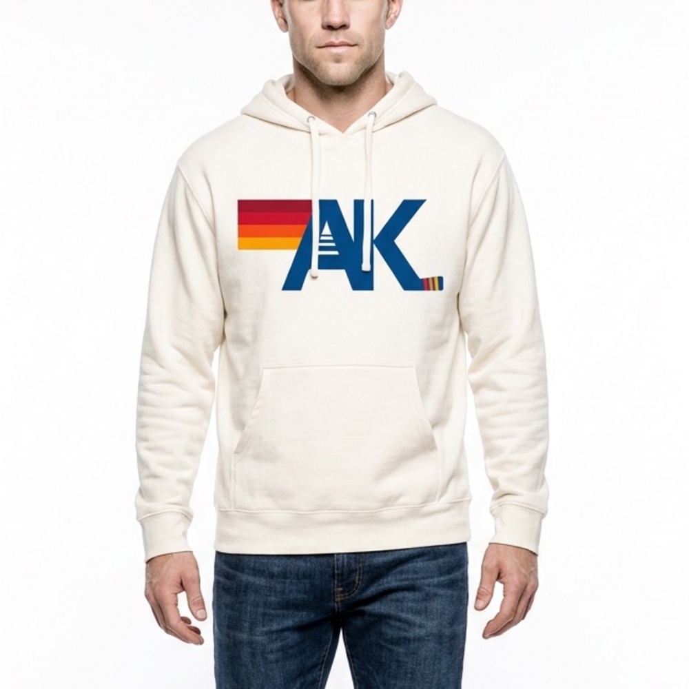 AK NATION Cream Hoodie for Men SZ XL NEW!